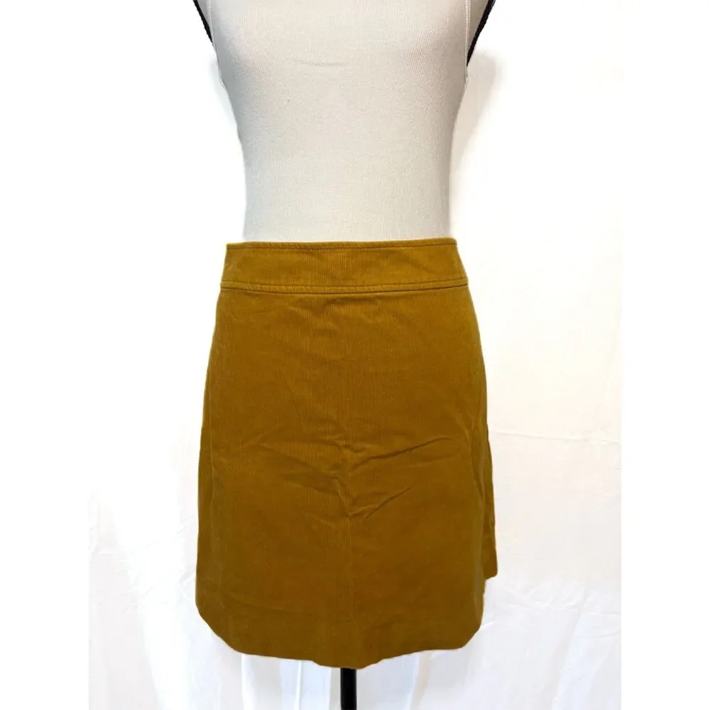 J. Crew Mini Skirt | Goldenrod Corduroy